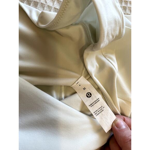 Lululemon Wundermost Ultra-Soft Nulu Square Neck Long Sleeve Bodysuit Ivory Med - Picture 8 of 13
